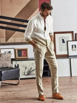 Farbbad-Leinenhemd -Kleidung Verkauf EC10 4364 DF 1