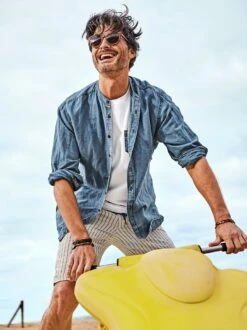 Viel-Flachs-Jeanshemd -Kleidung Verkauf EC10 4927 DE