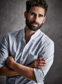 Hanseatisches Stehkragenhemd 33 Hanseatisches Stehkragenhemd -Kleidung Verkauf EC10 7137 DF 1