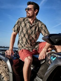 Ajrakh-Kurzarmhemd -Kleidung Verkauf EC10 7369 DF 2