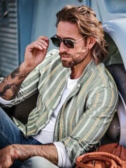 Ausgeglichenes Leinenhemd -Kleidung Verkauf EC10 7372 DF