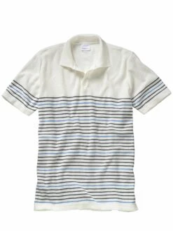 Halbstreifen-Strickpolo -Kleidung Verkauf EC23 6520 FA 1