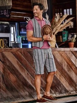 Wadenbetoner-Streifenshorts -Kleidung Verkauf EC24 6232 DF