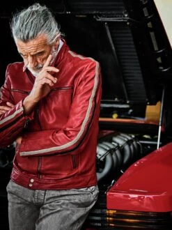 Scuderia-Lederjacke -Kleidung Verkauf EC24 6303 DE 1