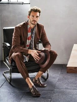 Luftstrom-Leinenanzugsakko -Kleidung Verkauf EC24 6546 DD