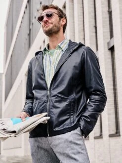 900-Gramm-Lederhoodie -Kleidung Verkauf EC24 6557 DF 1