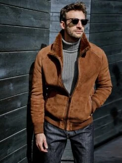 Lammfell-Blouson -Kleidung Verkauf EC24 6609 DF 1