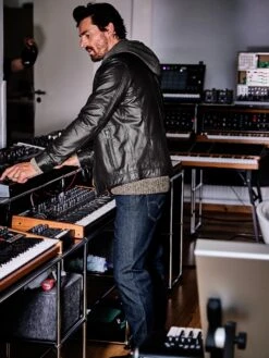 Momentum-Lederjacke -Kleidung Verkauf EC24 7140 DF