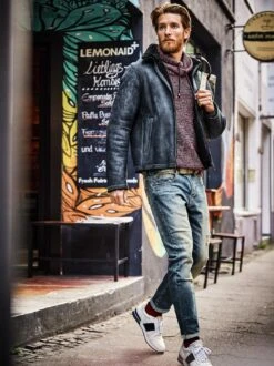 Schaffell-Fliegerjacke 22 Schaffell-Fliegerjacke -Kleidung Verkauf EC24 7147 DD 1