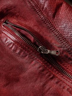Die Rote Lederjacke -Kleidung Verkauf EC24 7654 DG