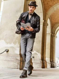 Leder-Trilby -Kleidung Verkauf EC29 7134 DA